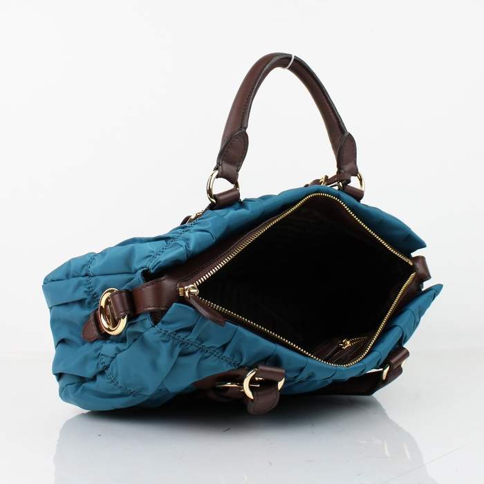 Prada Gaufre Fabric Top Handle Bag BN1407 Blue