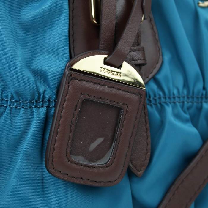 Prada Gaufre Fabric Top Handle Bag BN1407 Blue