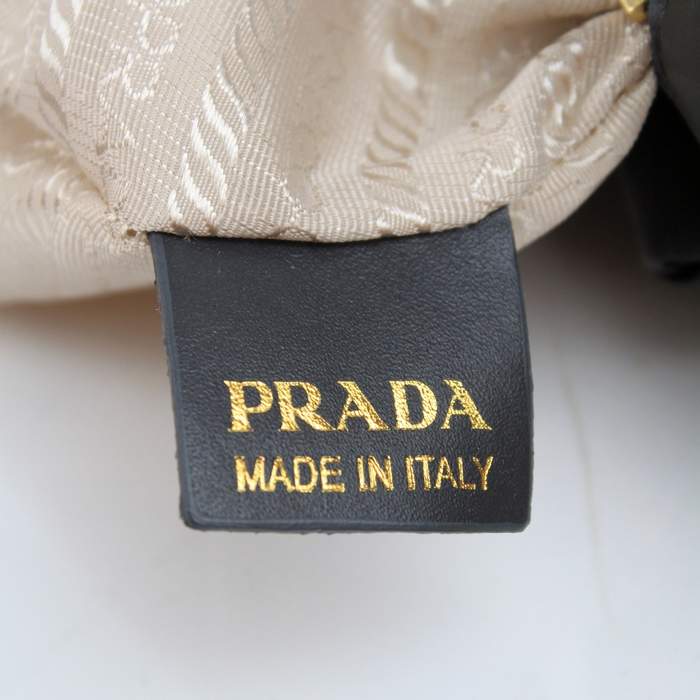 Prada Gaufre Fabric Top Handle Bag BN1407 Grey - Click Image to Close
