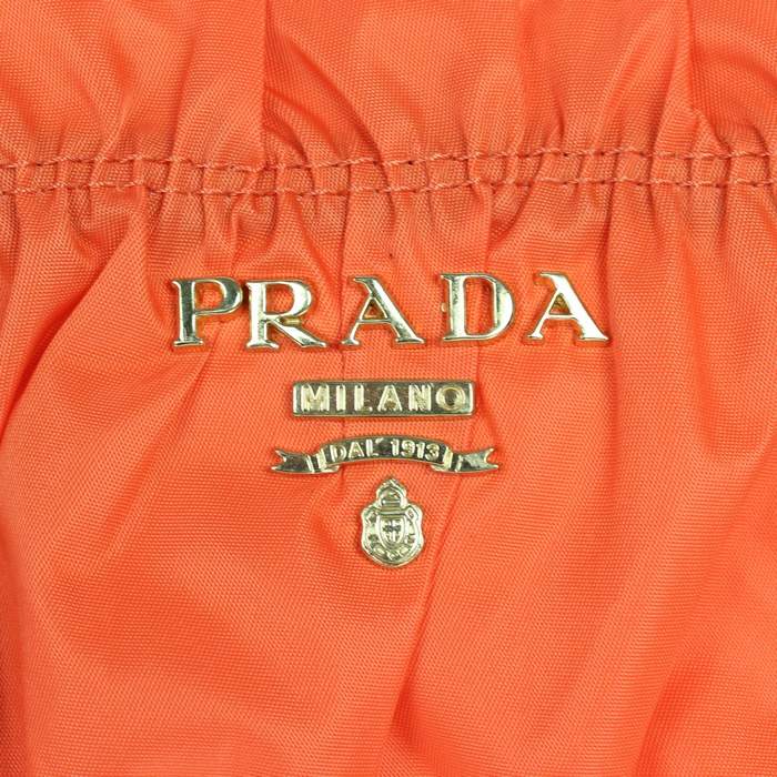 Prada Gaufre Fabric Top Handle Bag BN1407 Orange