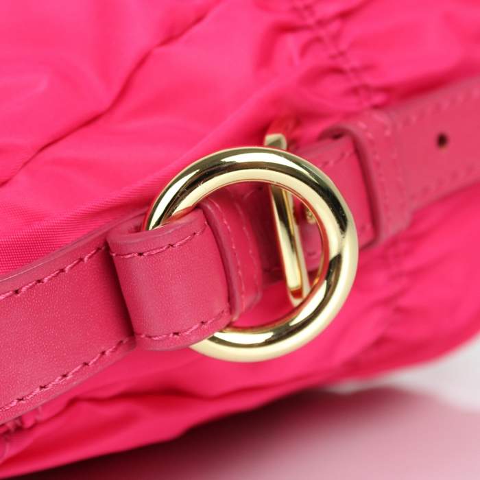 Prada Gaufre Fabric Top Handle Bag BN1407 Peach