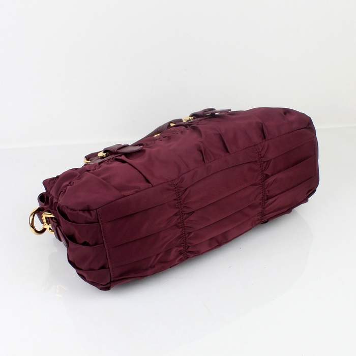 Prada Gaufre Fabric Top Handle Bag BN1407 Red