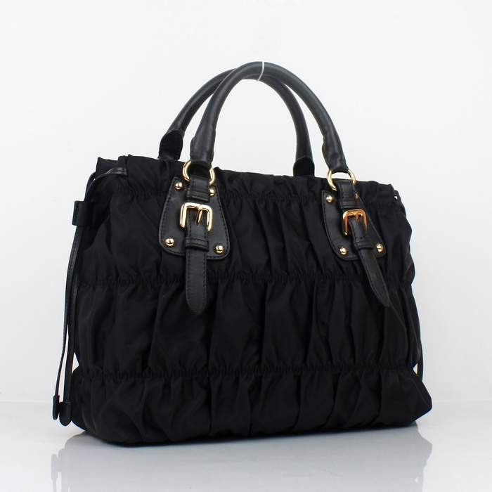 Prada Gaufre Nylon Tote Bag BN1788 Black - Click Image to Close