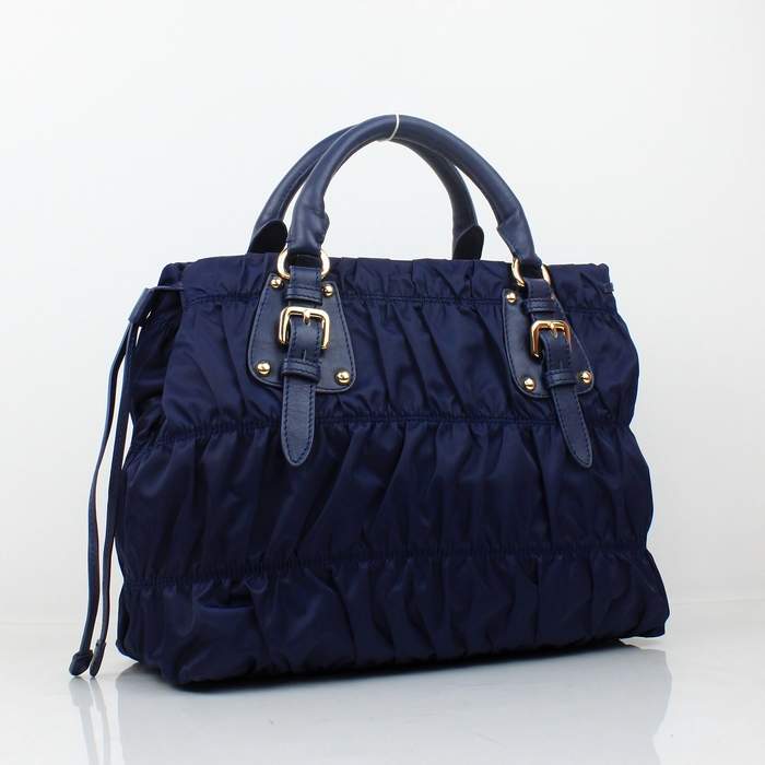 Prada Gaufre Nylon Tote Bag BN1788 Blue - Click Image to Close