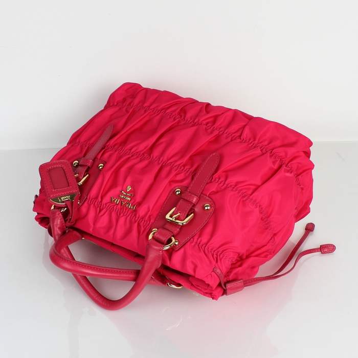 Prada Gaufre Nylon Tote Bag BN1788 Rosy - Click Image to Close