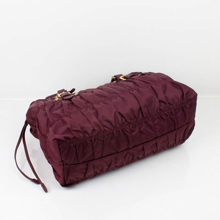Prada Gaufre Nylon Tote Bag BN1788 Red - Click Image to Close