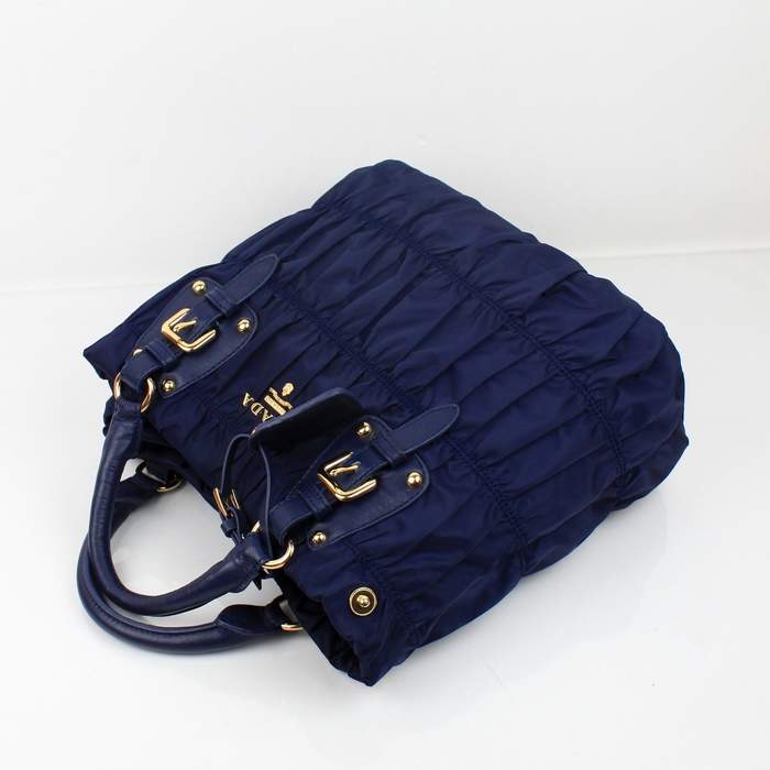 Prada Gaufre Fabric Tote Bags BN1792 Blue - Click Image to Close