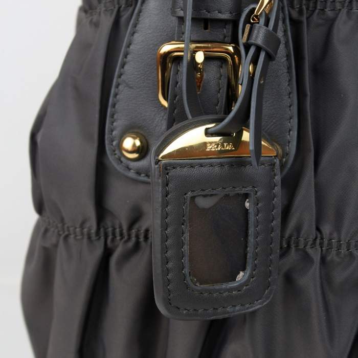 Prada Gaufre Fabric Tote Bags BN1792 Grey - Click Image to Close