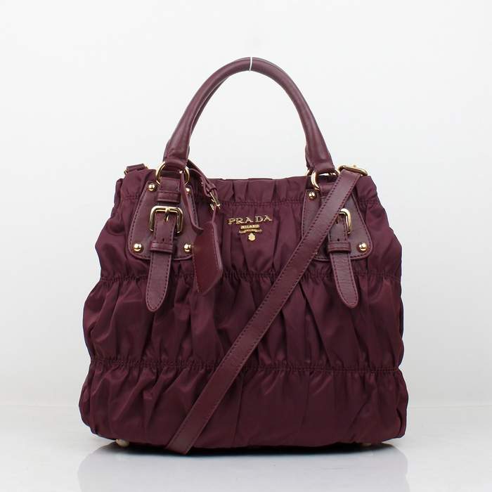 Prada Gaufre Fabric Tote Bags BN1792 Red
