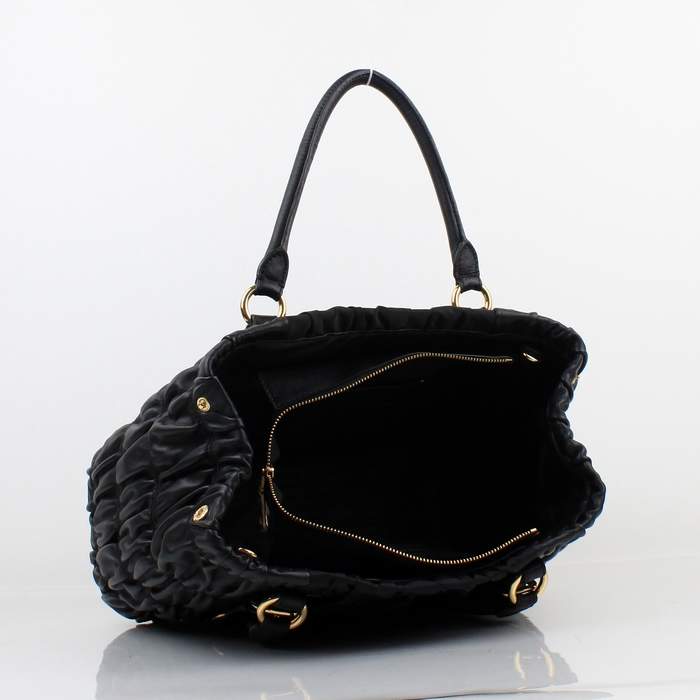 Prada Gauffre Tote Bag BN1793 Black - Click Image to Close