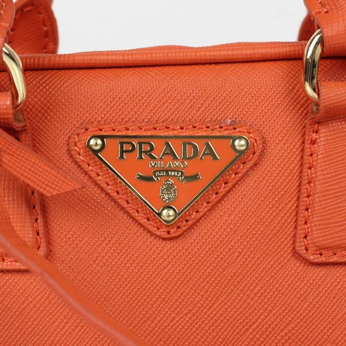 2012 new arrivs Prada Saffiano leather mini bag - BL0705 Orange - Click Image to Close