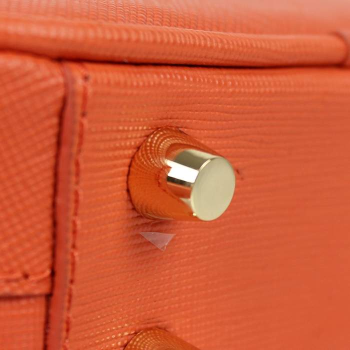 2012 new arrivs Prada Saffiano leather mini bag - BL0705 Orange