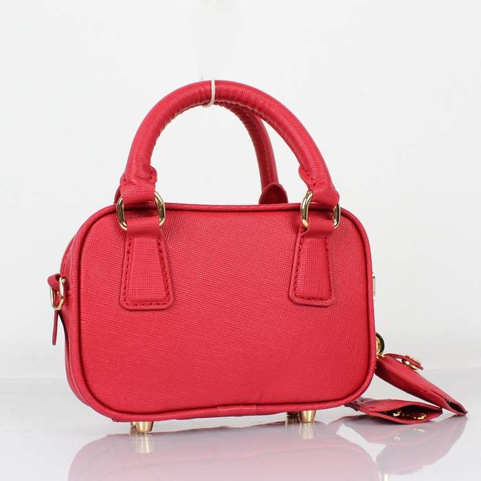 2012 new arrivs Prada Saffiano leather mini bag - BL0705 Red - Click Image to Close