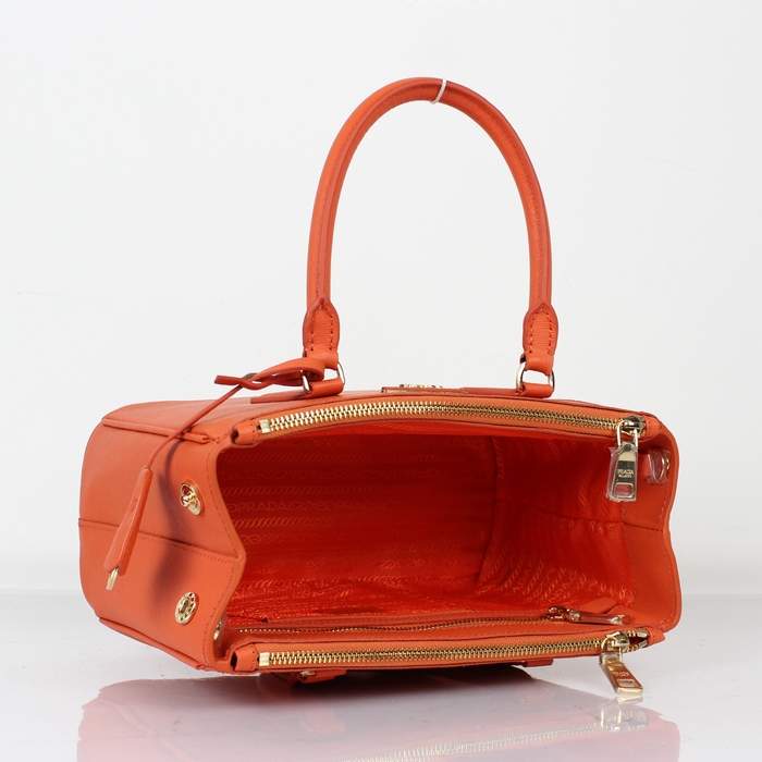 Prada mini Saffiano Calfskin Leather Tote Bag - BN2316 Orange