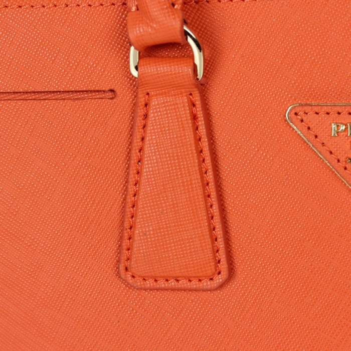 Prada mini Saffiano Calfskin Leather Tote Bag - BN2316 Orange - Click Image to Close