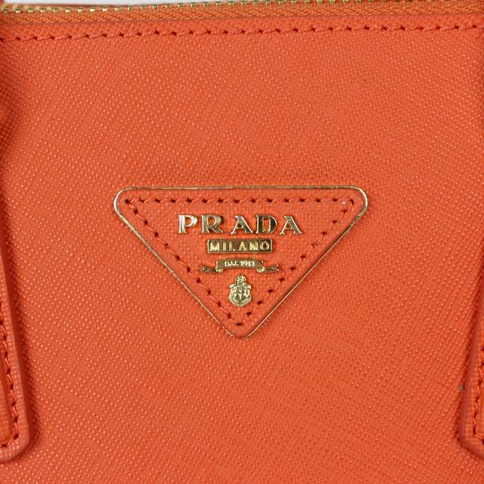 Prada mini Saffiano Calfskin Leather Tote Bag - BN2316 Orange