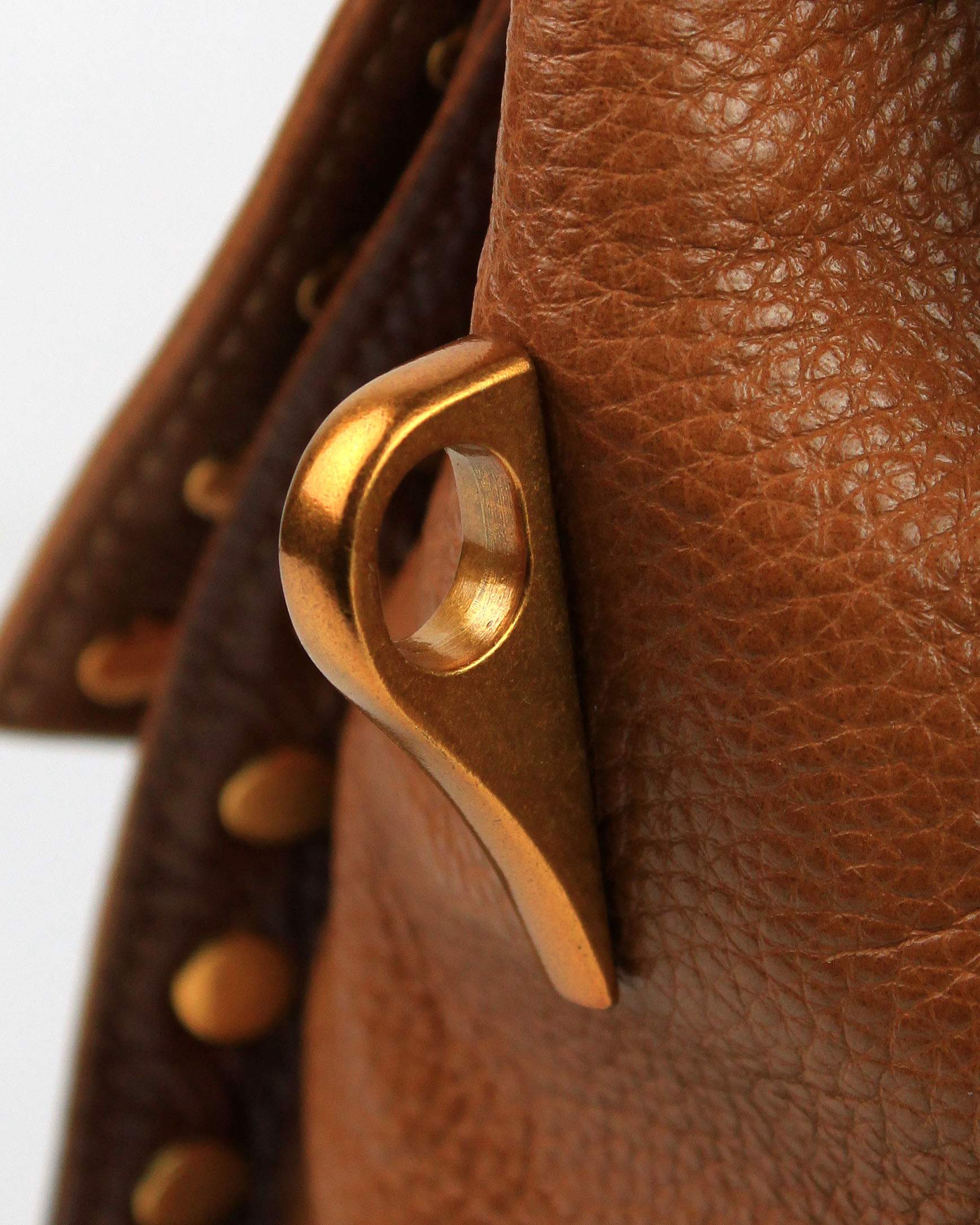 Prada Milled Leather Top Handle - 8028 Tan