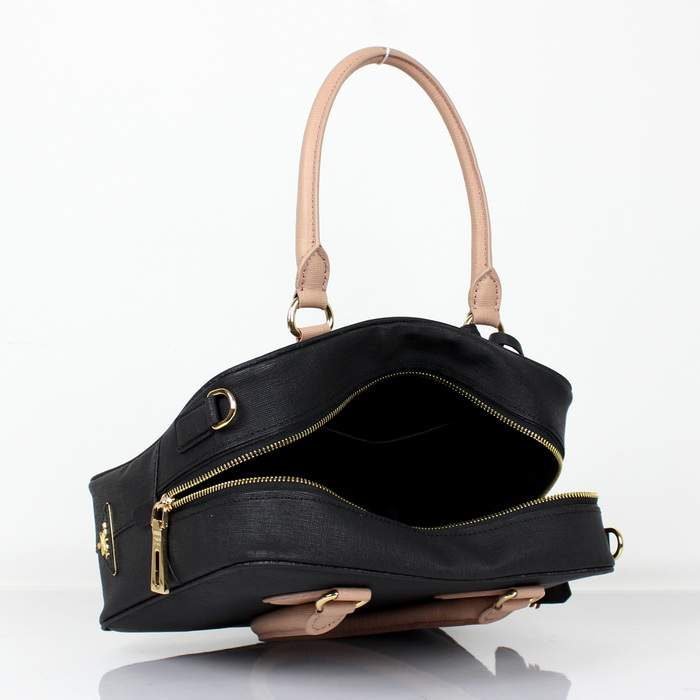 Prada Saffiano Leather Boston Bag - BL0757 Black - Click Image to Close