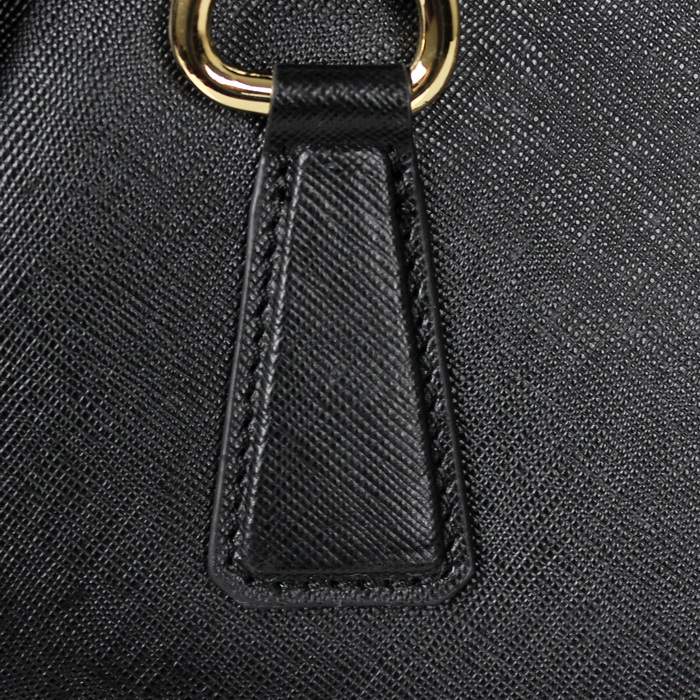 Prada Small Saffiano Leather Tote Bag - BN1849 Black - Click Image to Close