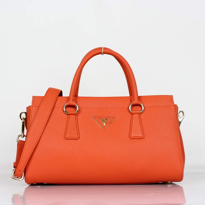 Prada Small Saffiano Leather Tote Bag - BN1849 Orange - Click Image to Close