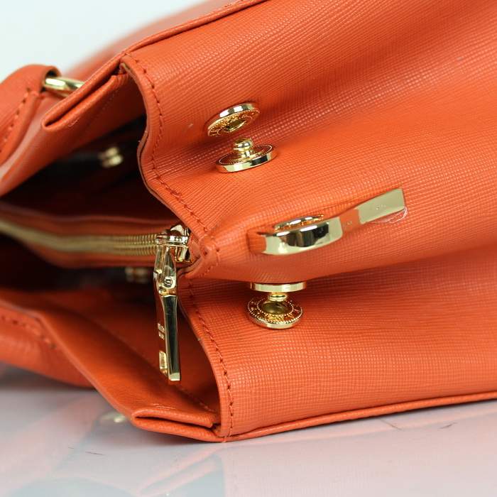 Prada Small Saffiano Leather Tote Bag - BN1849 Orange