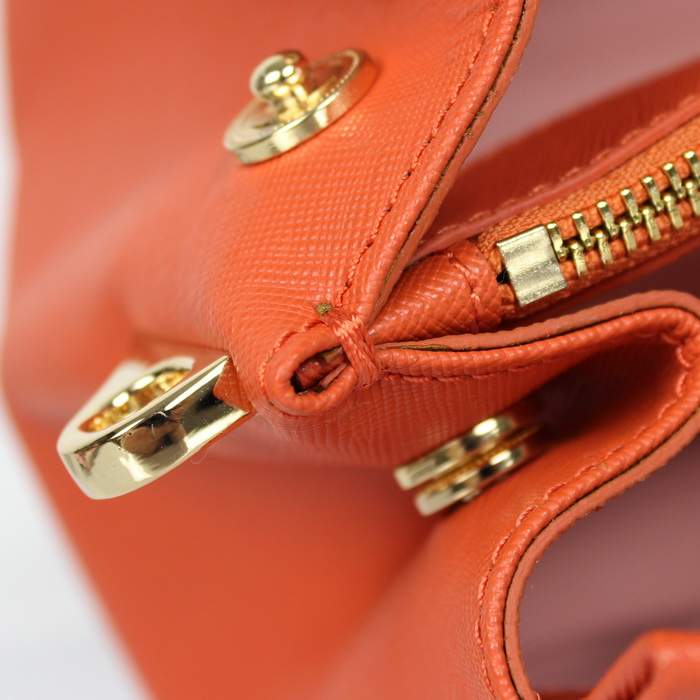 Prada Small Saffiano Leather Tote Bag - BN1849 Orange