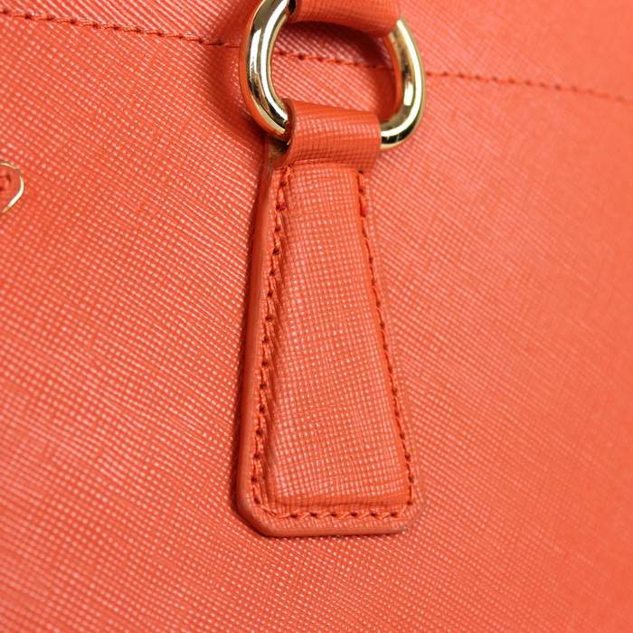 Prada Small Saffiano Leather Tote Bag - BN1849 Orange - Click Image to Close
