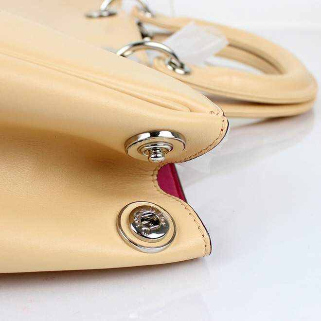 2012 New Arrival Christian Dior Original Leather Handbag - 0901 Apricot - Click Image to Close