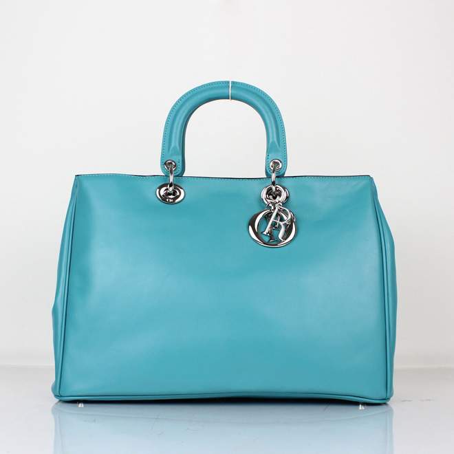 2012 New Arrival Christian Dior Original Leather Handbag - 0901 Blue - Click Image to Close