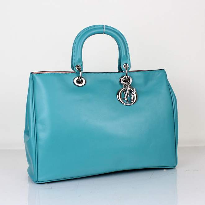 2012 New Arrival Christian Dior Original Leather Handbag - 0901 Blue