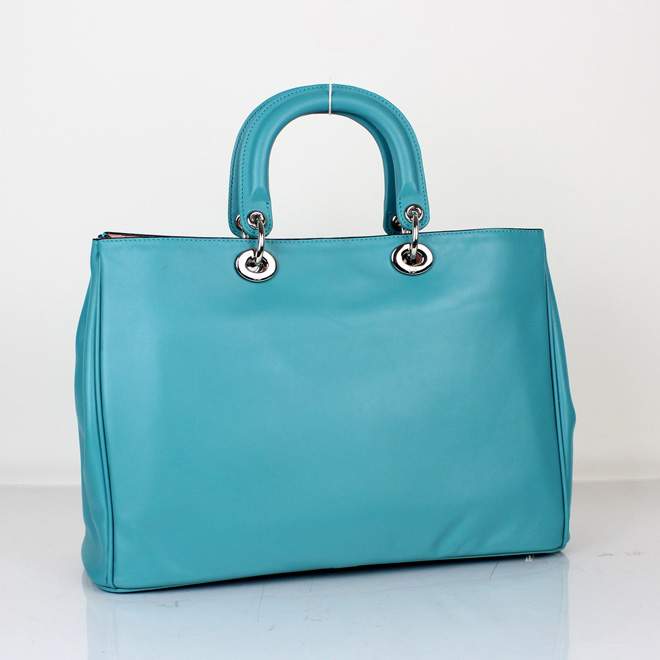 2012 New Arrival Christian Dior Original Leather Handbag - 0901 Blue - Click Image to Close