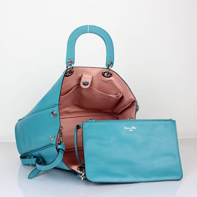 2012 New Arrival Christian Dior Original Leather Handbag - 0901 Blue