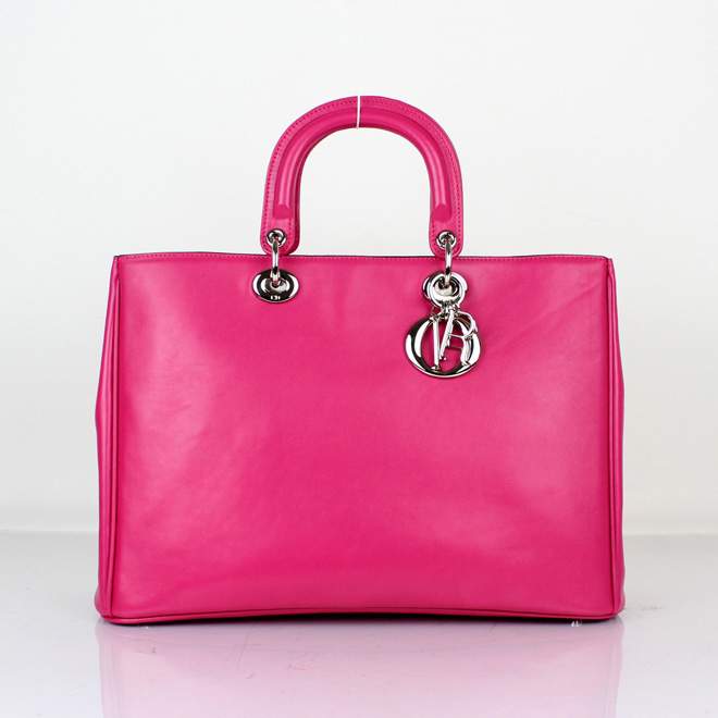 2012 New Arrival Christian Dior Original Leather Handbag - 0901 Rose Red