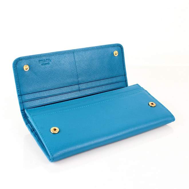 2013 Prada Real Leather Wallet - Prada IM1132A Blue