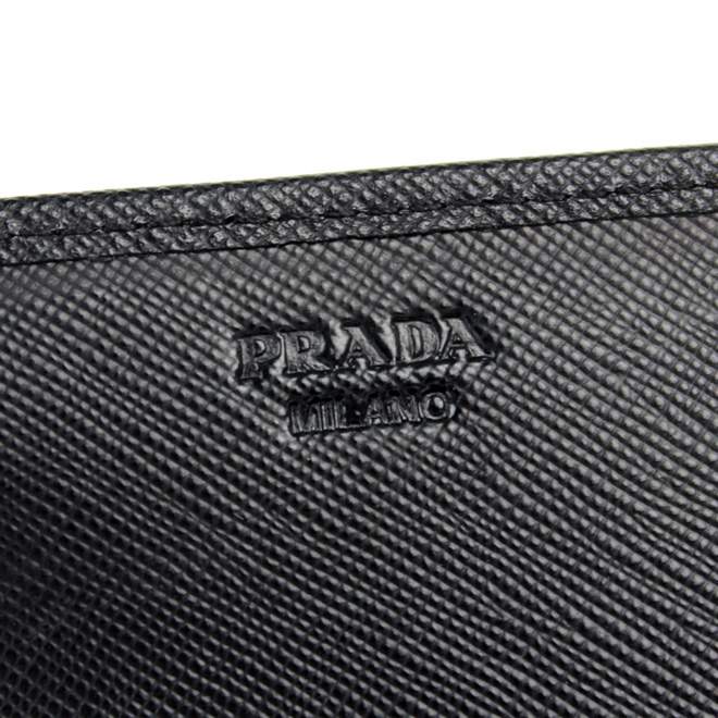 2013 Prada Real Leather Wallet - Prada IM1132B Black - Click Image to Close