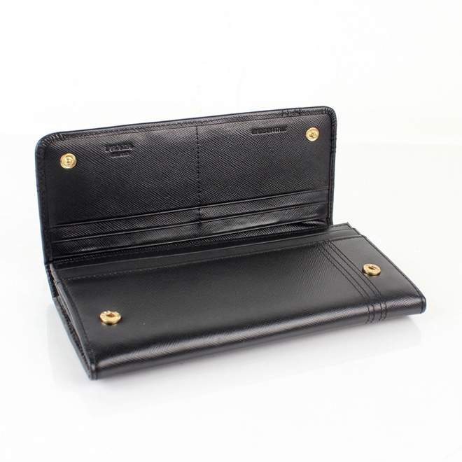 2013 Prada Real Leather Wallet - Prada IM1132C black - Click Image to Close