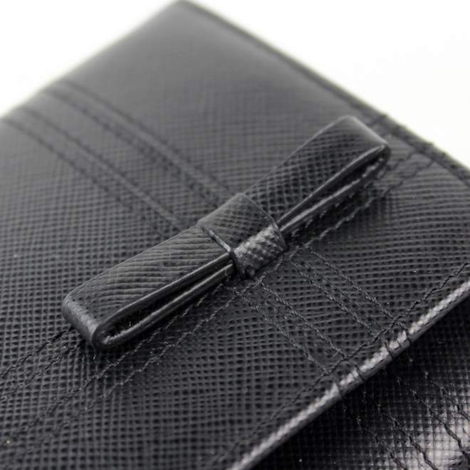 2013 Prada Real Leather Wallet - Prada IM1132C black - Click Image to Close