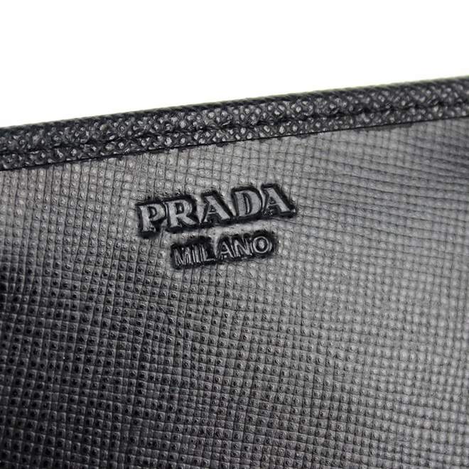 2013 Prada Real Leather Wallet - Prada M1132A Black