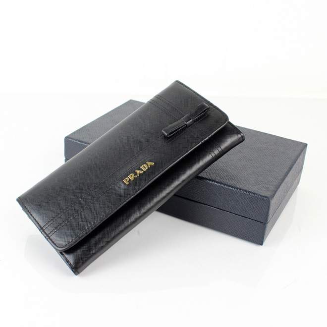 2013 Prada Real Leather Wallet - Prada M1132C Black