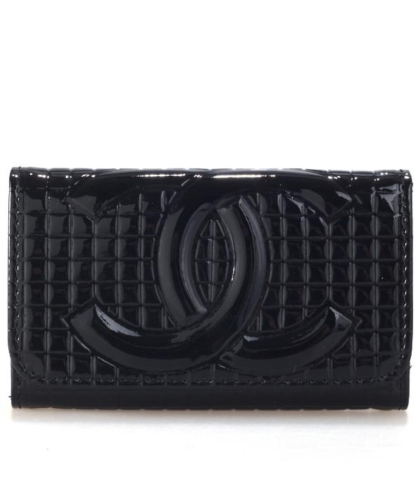 CHANEL 37235 Patent Leather 6 Key Holder