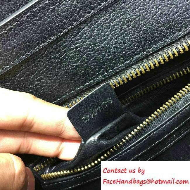 Celine Luggage Micro Tote Bag in Original Goatskin Leather Black 2016 - Click Image to Close
