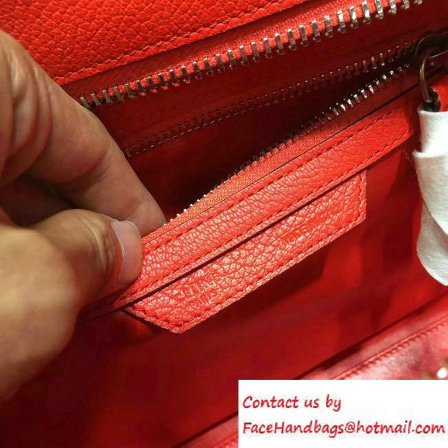 Celine Luggage Micro Tote Bag in Original Goatskin Leather Cerise 2016 - Click Image to Close