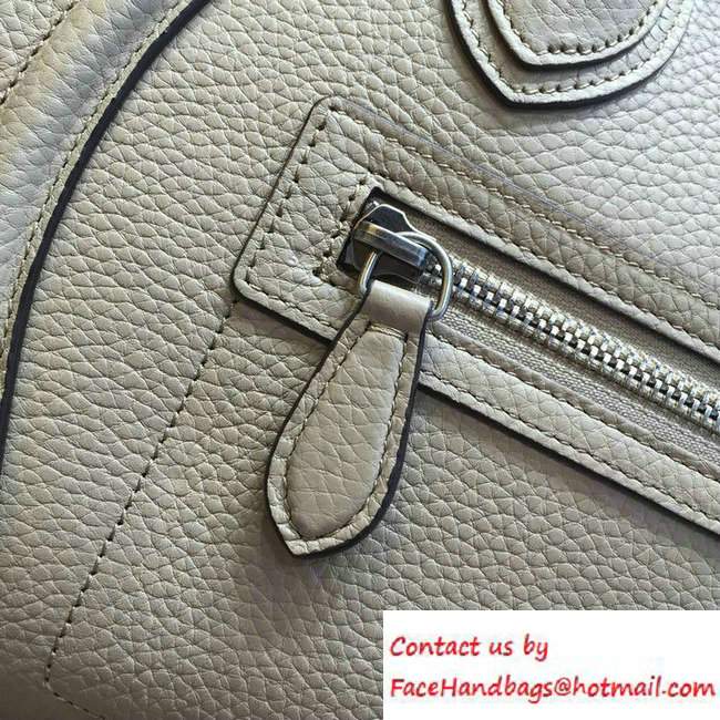 Celine Luggage Micro Tote Bag in Original Grained Leather Beige 2016 - Click Image to Close