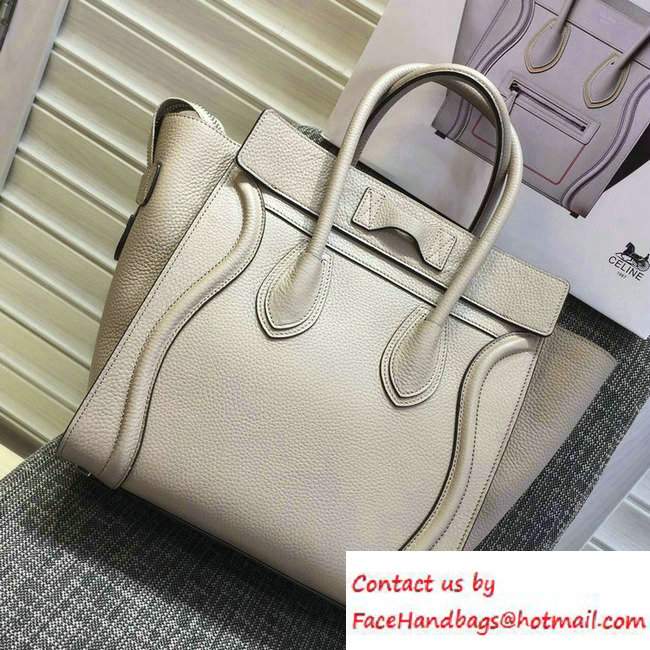Celine Luggage Micro Tote Bag in Original Grained Leather Beige 2016 - Click Image to Close