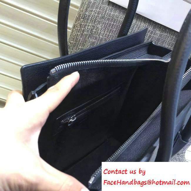 Celine Luggage Micro Tote Bag in Original Grained Leather Black 2016 - Click Image to Close