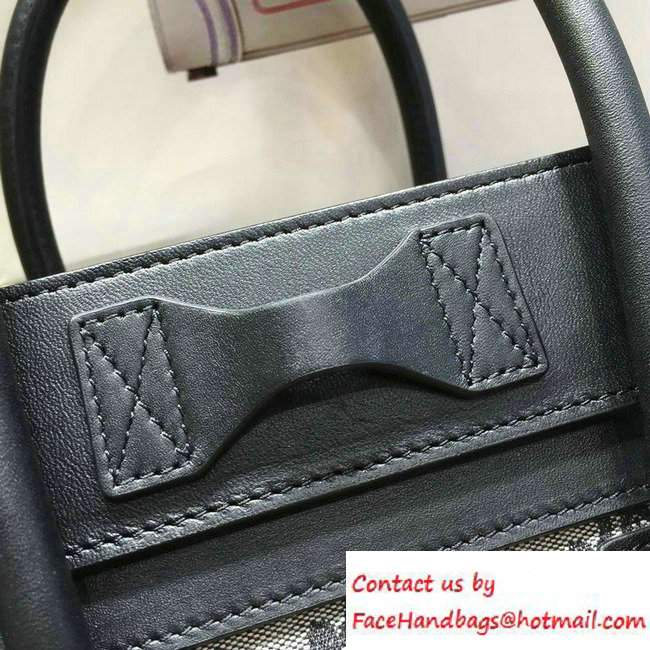 Celine Luggage Micro Tote Bag in Original Leather Black/Fabric 2016