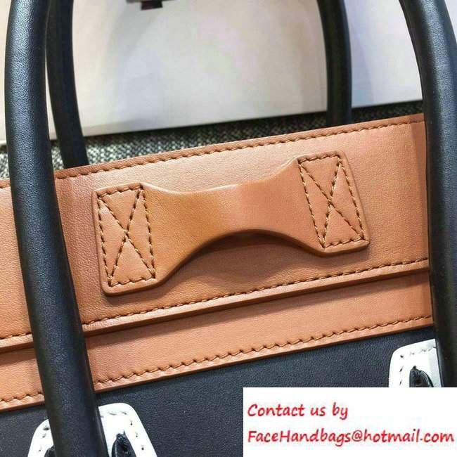 Celine Luggage Micro Tote Bag in Original Leather Black/White/Khaki/Navy Blue 2016 - Click Image to Close