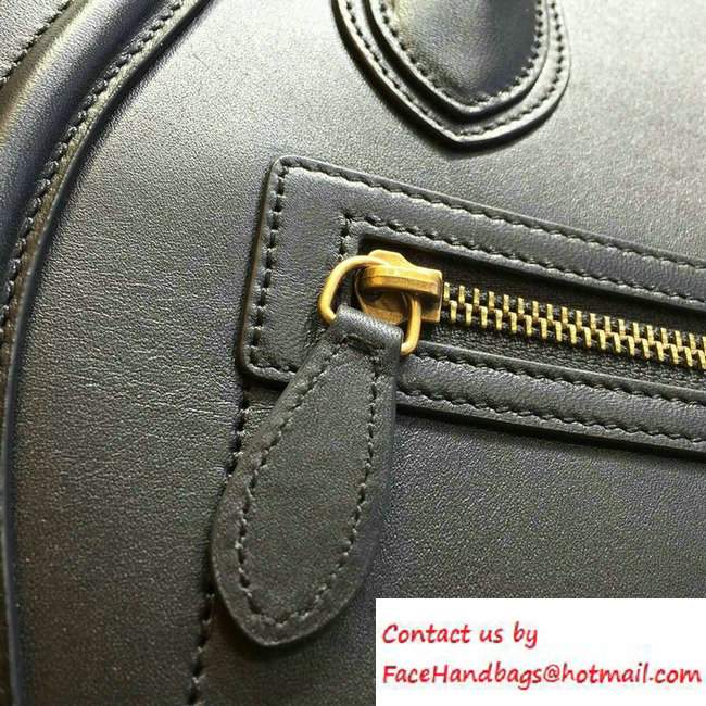 Celine Luggage Micro Tote Bag in Original Smooth Calfskin Black 2016