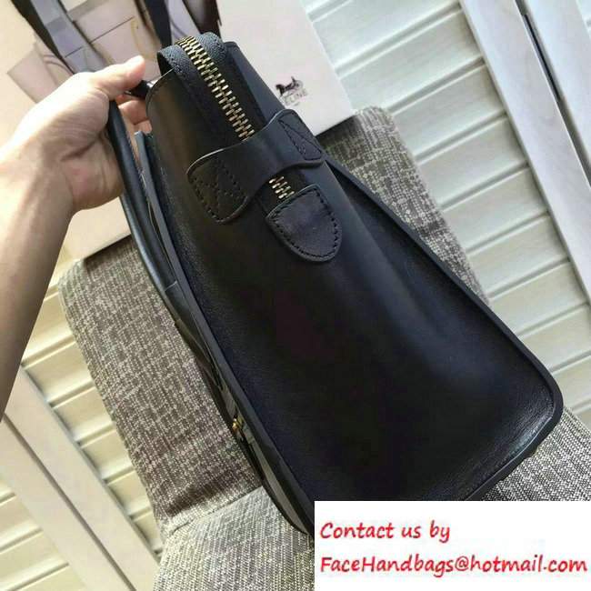 Celine Luggage Micro Tote Bag in Original Smooth Calfskin Black 2016 - Click Image to Close