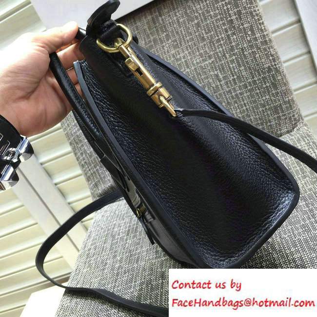 Celine Luggage Nano Tote Bag in Original Goatskin Leather Black 2016